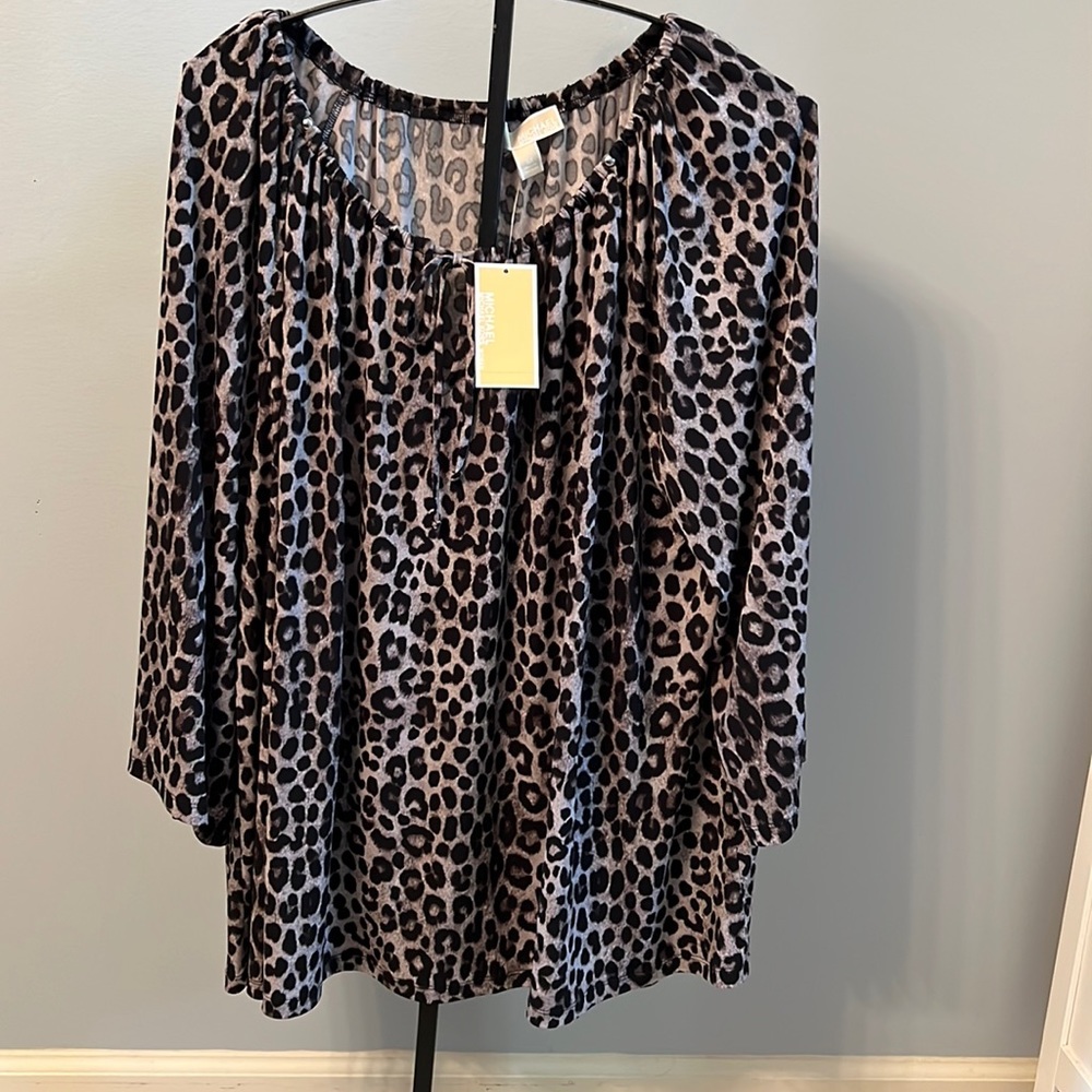 Michael Kors Leopard-Print Top